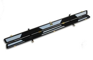 Lederkoffer Schwarz breit offen ganz