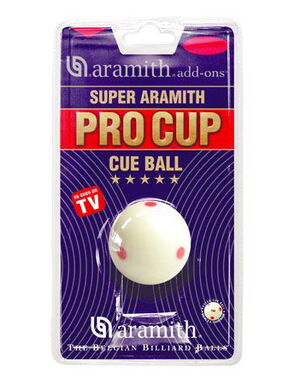 Weiße Kugel mit roten Spots