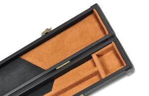 Clubman Koffer Schwarz für 3/4 geteilte Queues offen