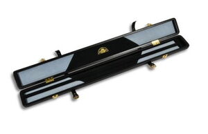 Lederkoffer Schwarz offen ganz