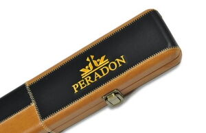 Leather Look Koffer Schwarz Braun für 3/4 geteilte Queues nah zu